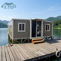 Maisonnette entièrement meublée, extensible, en conteneur, moderne, préfabriquée, luxueuse, avec cuisine et salle de bain
