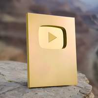 Générique Personnalisable YT Play Button/Playbutton pour les créateurs Subscriber Award Milestone Plaque