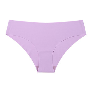 Culottes sans couture pour femmes, taille mi-haute, couleur unie, sous-vêtements en tricot basiques - Product Image 3