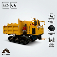 Mini-tracteurs Ruibote, moteur diesel, pompe hydraulique, boîte de vitesses, roulement, chenilles en caoutchouc, robustes, tout-terrain, pour ferme et jardin, 1T Gear