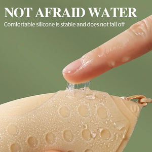 2-Pack tam fincan Push Up yapışkan sutyen seti askısız Backless nefes görünmez yapıştırıcı sütyen kadınlar için - Product Image 2