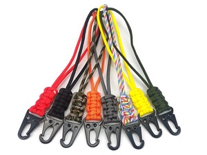 Paracord Woven <b>Lanyard</b> with Carabiner Keychain Hang ID Card Strap <b>for</b> Outdoor Camping and Hiking RTS Bulk Mixed Order - Product Image 2