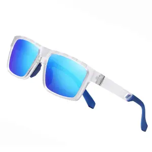 2023 người đàn ông mới của phân cực Kính mát TR90 thể thao Dazzle colour Sunglasses với đục lỗ