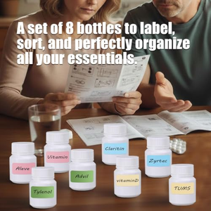 Conteneur pour pilules et gommes à mâcher en HDPE blanc de 60 ml, 80 ml, 100 ml avec bouchon à vis, pour médicaments, préservatifs, imprimé à l'écran, écologique - Product Image 2