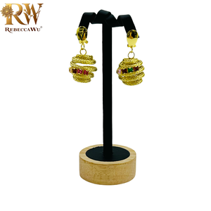 Rebeccawu迪拜珠宝精品套装项链耳环经典复古时尚珠宝耳钉戒指镀金珠宝套装 - Product Image 5