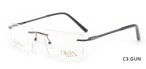 Monture <span class=keywords><strong>de</strong></span> lunettes carrée sans monture <span class=keywords><strong>de</strong></span> haute qualité, ultra-légère, <span class=keywords><strong>grande</strong></span> monture, lunettes métalliques pour hommes d'affaires, adaptées au travail - Product Image 3
