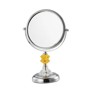 Miroir de maquillage acrylique Double face, miroir de vanité décoratif pour bureau et chambre à coucher