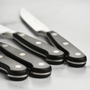 Caja de madera ABS con mango forjado, 4,5 pulgadas, para carne, cuchillos dentados de acero inoxidable, juego de 8 cuchillos - Product Image 3