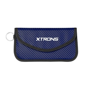 XTRONS Pochette Faraday anti-RFID pour clés de voiture 6 pouces bleue, Étui de protection antivol pour télécommandes - Product Image 1