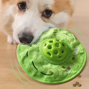 1 unidad de disco volador ecológico de dibujos animados para mascotas, juguete con sonido, tapete interactivo para alimentación lenta de perros, dispensador de comida, disco suave de 22 cm - Product Image 4