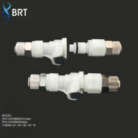 Raccord de plomberie universel BRT 3/8 pouce à déconnexion rapide avec insert mâle à barbe de 11 mm et corps femelle