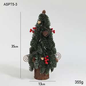 Hot Sell Artificial Small Tabletop Christmas <b>Tree</b> Mini Christmas <b>Tree</b> and Decorations with Realistic Pine Cone Berry - Product Image 5
