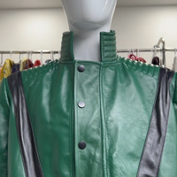 Veste en cuir rouge de luxe imperméable avec motif à carreaux en jean et lettres, fermeture éclair, pour cosplay hivernal