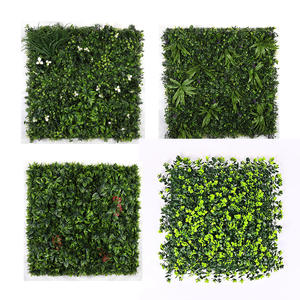 Vente en gros Plante artificielle intérieure/extérieure décoration murale Milan gazon vert Plante artificielle en plastique mur <span class=keywords><strong>de</strong></span> fond - Product Image 1