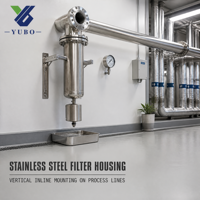 Boîtiers de filtres en acier inoxydable pour montage en banque parallèle sur collecteurs communs dans les salles de filtration industrielles