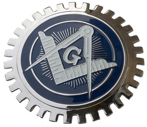 Emblema Masónico Curvo 3D para Parrilla de Coche con Tuerca de Fijación - Product Image 2
