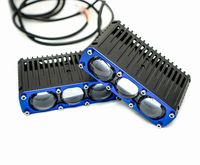 Phare de voiture Hongy 3 lentilles WL-67 3000K 6000K à grille LED 170W, projecteur Bi-LED 12V 17000lm