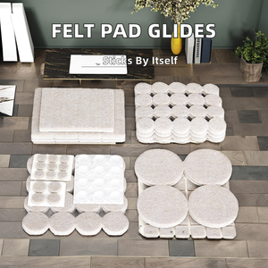 أثاث غير زلق ، وسادات دعم الساق ، جوارب كرسي مربعة الشكل ، وساق من اللباد لحماية الأرض - Product Image 1