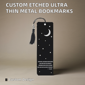 Großhandel personal isierte benutzer definierte Werbe niedlichen Edelstahl Gold Messing Metall Lesezeichen benutzer definierte mit Quasten für Buch - Product Image 4