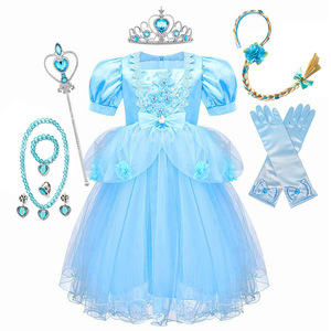 Costumes de carnaval, de mariage, de télévision et de cinéma pour filles AmzBarley, robe de bal, Elsa, <span class=keywords><strong>Anna</strong></span>, princesse, costume d'Halloween pour filles, robe de cosplay pour filles - Product Image 1