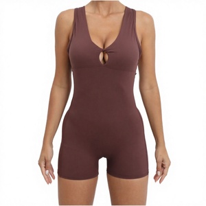 2026 Combinaison une pièce personnalisée pour femme, en Spandex/Nylon, unie, séchage rapide, sexy, dos nu, tenue de sport tendance - Product Image 3