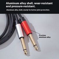 Desain baru kabel Audio XLR 3.5mm ke ganda 6.35mm, kabel adaptor Splitter Aux Stereo untuk Keyboard elektronik, Mikrofon
