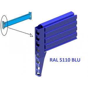 Ripiani per Pallet industriali (140/4) L 300 CM trave 3190 Kg coppia di attrezzature verniciate per carico e stoccaggio
