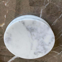 Ensemble de sous-verres ronds en marbre avec dos en liège Design contemporain écologique en tapis et coussinets noirs et blancs