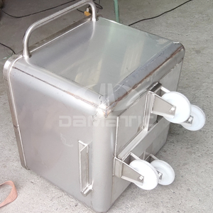 Chariot de transport de viande et de produits alimentaires 100L, épaisseur 2mm, pour supermarché, hôtel, boucherie, boulangerie, abattage, saucissonnage et viande de porc - Product Image 6