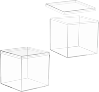 Boîtes en acrylique transparentes carrées en gros pour présentation, boîte en acrylique de 6 cm pour bonbons et rangement de bijoux