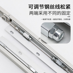 Double-Sided Sliding Door Guide Rail Aluminum Alloy Silent Operation Kitchen Cabinet Hardware YG152 Modern Design Easy - Product Image 3