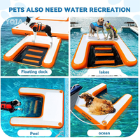 Offre Spéciale haute qualité grande rampe d'eau de piscine gonflable pour chien et planche de chiot pour chiens produit de sport et de divertissement