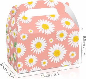 Cajas de Regalo de Cartón Blanco con Diseño de Crisantemo en Flor de <span class=keywords><strong>Miel</strong></span>, 12 Piezas, Diseño de Doble Cara, Cajas de Regalo para Fiestas - Product Image 5