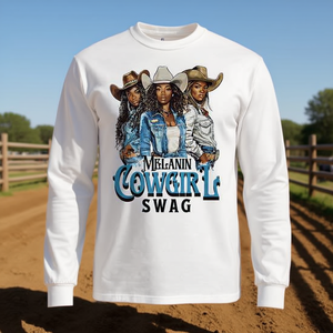 Camiseta de manga larga Melanin Cowgirl Swag Western Rodeo African American History - Product Image 3