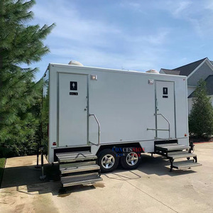 <span class=keywords><strong>Remolque</strong></span> de Baño Portátil de Lujo con 2 Cabinas para Baño Público, Camping, <span class=keywords><strong>Caravana</strong></span> y Sanitario Móvil - Product Image 2