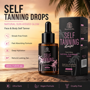 Gotas Autobronceadoras de Marca Privada, Bronceador Natural sin Sol, Suero Bronceador con DHA <span class=keywords><strong>para</strong></span> Rostro y Cuerpo, Proveedor de Fórmula Personalizada OEM ODM - Product Image 1