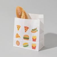 Nouvel emballage alimentaire de qualité supérieure, résistant à la graisse, sac en papier kraft pour pain avec fenêtre transparente