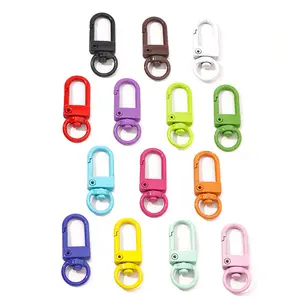Colorful Swivel Lobster Claw Keyring Clasps Dog Buckle Connector For Bag Clasp Key Holder Diy Keychain Accessories