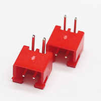 Offre Spéciale connecteur d'en-tête à Angle droit de broche horizontale de pas de 2.54mm simple rangée 2 broches 2PIN connecteur de câblage électrique de 90 degrés