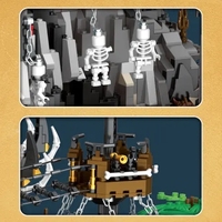 Reobrix 66012 MOC 2960PCS Piate Ship The Skull Pirate Island Bay Kit juguetes Building Block Brick Classic Movie Model Toys