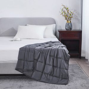 <span class=keywords><strong>Couverture</strong></span> <span class=keywords><strong>lestée</strong></span> en fibre de polyester Gravity Blanket, <span class=keywords><strong>couverture</strong></span> de sommeil rafraîchissante <span class=keywords><strong>lestée</strong></span> pour adultes, thérapie, gris, grille, apaisante pour le sommeil des enfants - Product Image 2