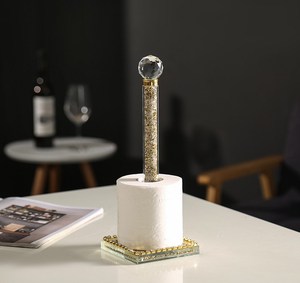 Estante de <span class=keywords><strong>almacenamiento</strong></span> de vidrio translúcido, soporte de rollo de pañuelos decorativo para hogar, Hotel <span class=keywords><strong>y</strong></span> restaurante - Product Image 2