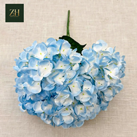 Bouquet d'hortensias artificiels en gros, fausses compositions luxuriantes avec tiges pour arche de mariage et table, Vietnam, Cambodge
