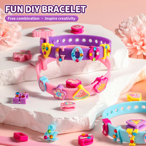 Dropshipping Shopify Kids DIY Bead Bracelet Making Kit Alphabet Letter Cartoon Jewelry Creative Educational <b>Gift</b> For Girls - Product Image 3
