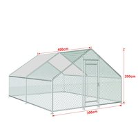 États-Unis en STOCK livraison directe grand métal 3*4M poulailler poulailler lapins Habitat Walkin volaille Cage poule courir maison