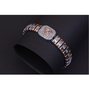 SATVA <b>SILVER</b> Premium Rhodium Plated Chain Link Bracelet Fashion Trendy Elegant Jewelry Accessory <b>for</b> Women <b>Men</b> Daily Wear Party - Product Image 2