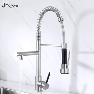 Jboyuan Kitchen Faucet Single Handle Pull Out <b>Spray</b> Deck <b>Mounted</b> Modern Ceramic Valve Core - Product Image 4