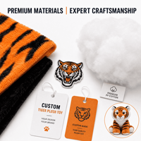 Peluche de Tigre, Diseño de Personaje de Mascota, Juguete de Peluche Personalizado, Fabricante de Juguetes de Peluche OEM ODM, Regalo Promocional de Alta Calidad Directo de Fábrica