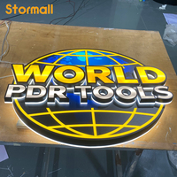 Letrero Luminoso 3D de Acrílico y Metal Personalizado para Edificios, Diseño de Letrero con Nombre de Tienda, Letrero Luminoso Solar Inalámbrico para el Hogar, Logotipo para Negocios