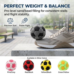 Professional 32 Panel Suede <b>Hacky</b> <b>Sack</b> Dirt Foot Bag Footbag Set Synthetic Juggling Kick Ball for Kid Adult Outdoor Sport Bulk - Product Image 4